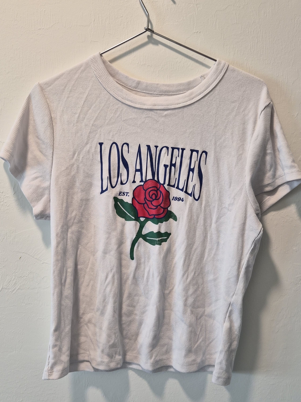 Los Angeles Rose Graphic White Women's Tee